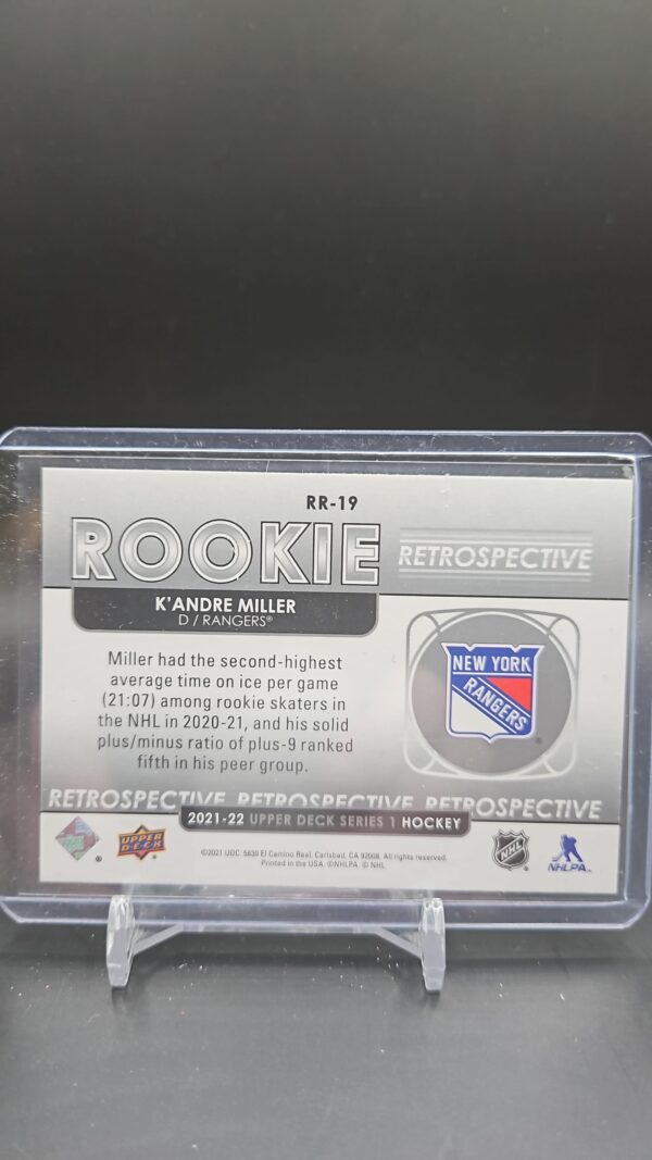 2021-22 Upper Deck Rookie Retrospective K'Andre Miller New York Rangers #RR-19 - Image 2