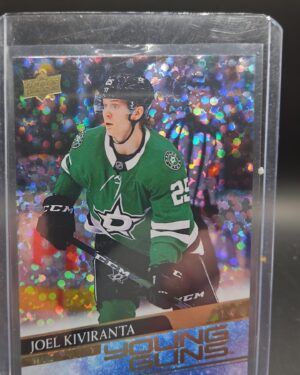 Joel Kiviranta Upper Deck 2020-21 Series 2 Young Guns Speckled Rainbow Foil #207 rookie hockey card