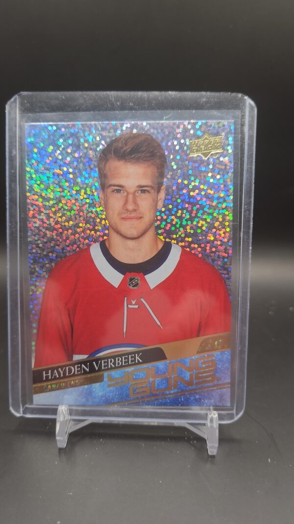 2020-21 UD Extended Series Young Guns Speckled Rainbow Foil Hayden Verbeek #714