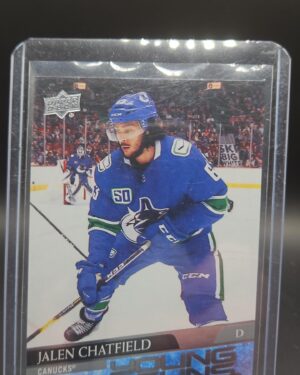 Jalen Chatfield Upper Deck 2020-21 Series 2 Young Guns #452 rookie hockey card