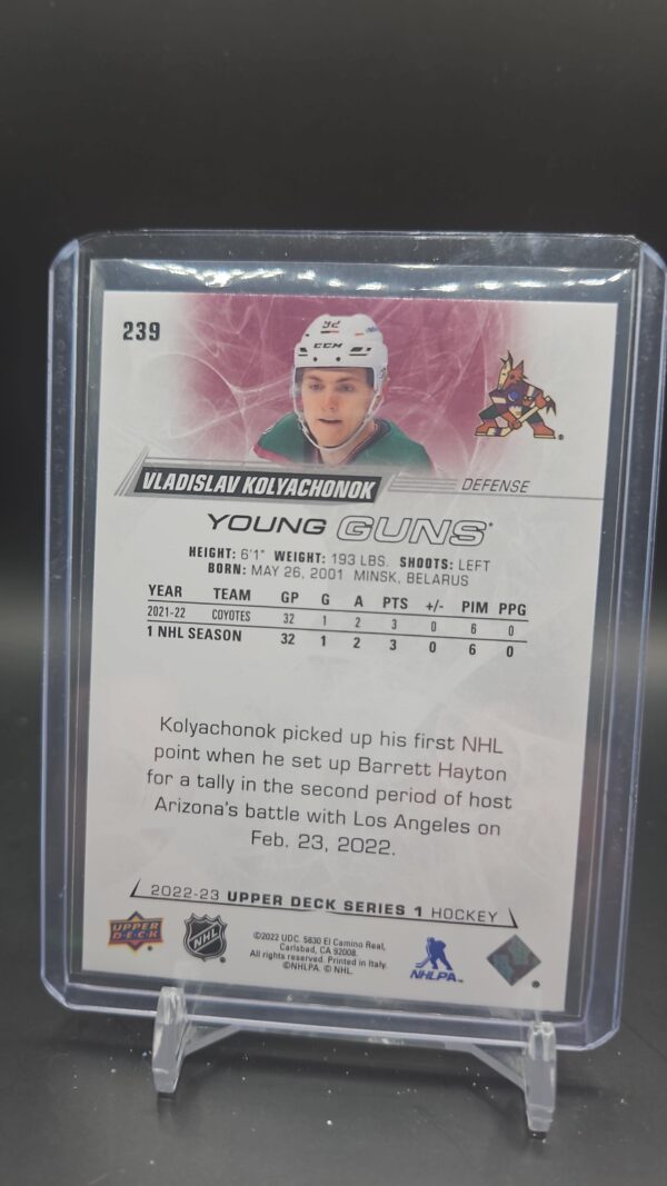 2021-2022 Upper Deck Jan Jenik Young Guns Arizona Coyotes # 463 YG Rookie RC - Image 2