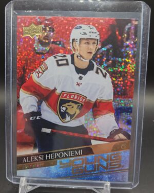 Aleksi Heponiemi Young Guns Speckled Rainbow Foil, 2020 Extended Series, NHL, Florida Panthers, rookie card, collector