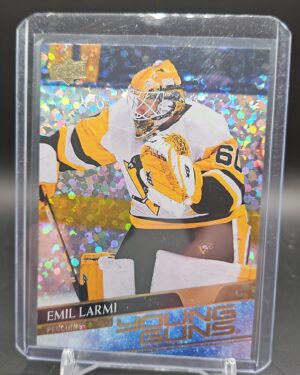 2020-21 Upper Deck Series 2 Young Guns Speckled Rainbow Foil Emil Larmi Rookie Card #236 Carolina Hurricanes