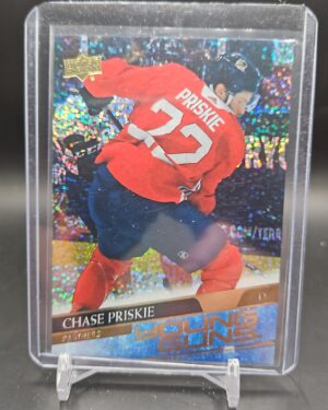2020-21 Upper Deck Series 2 Young Guns Speckled Rainbow Foil Chase Priskie Rookie Card #473 Florida Panthers