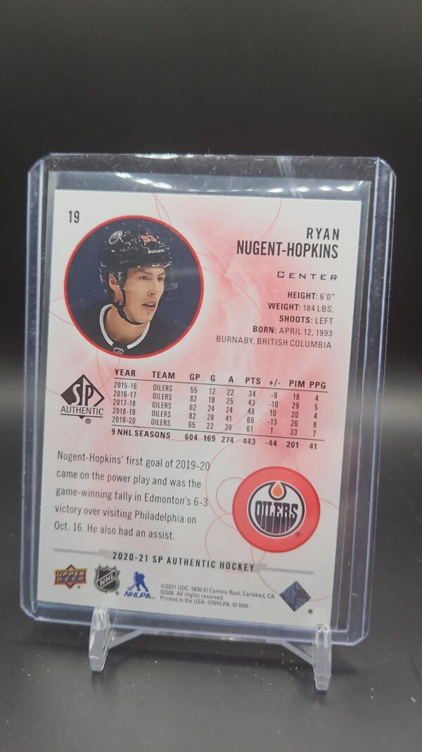 2020-21 SP Authentic Limited Red Ryan Nugent-Hopkins #19 - Image 2