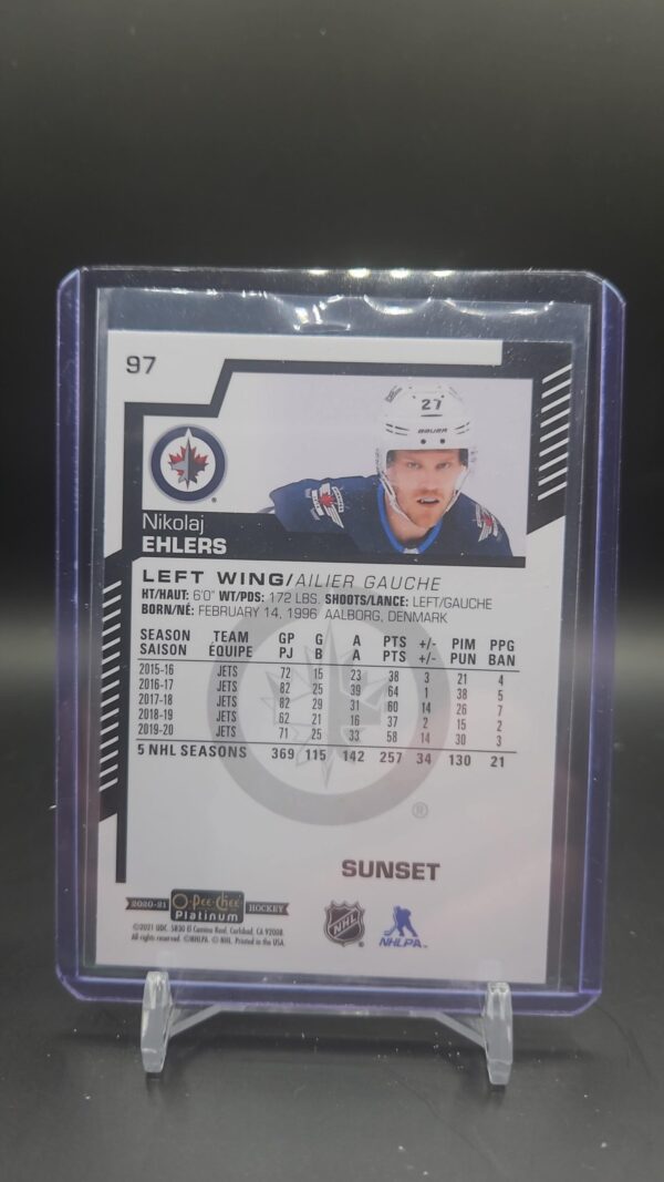 2020-21 O-Pee-Chee Platinum Sunset Nikolaj Ehlers #97 - Image 2