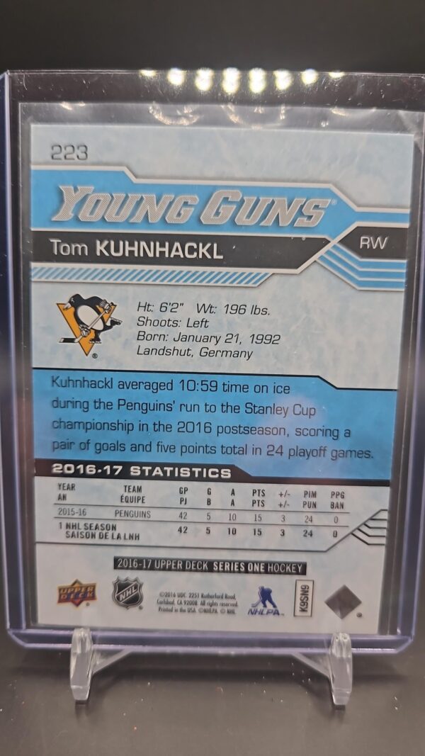 2016-17 Upper Deck #223 Tom Kuhnhackl Young Guns - Image 2