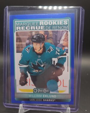 2021-22 Marquee Rookies Blue Border William Eklund Rookie San Jose Sharks #611