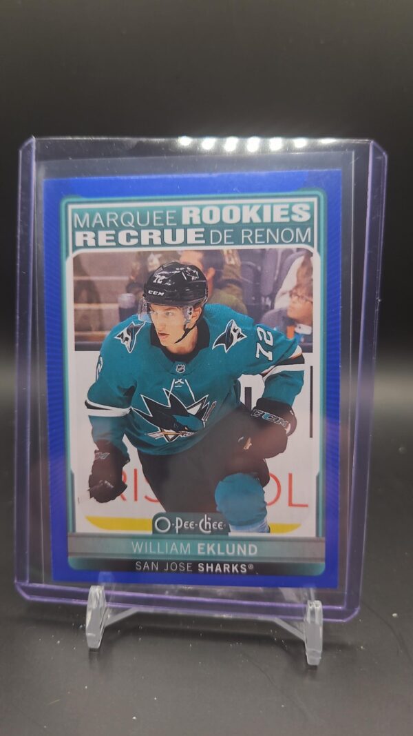 2021-22 Marquee Rookies Blue Border William Eklund Rookie San Jose Sharks #611