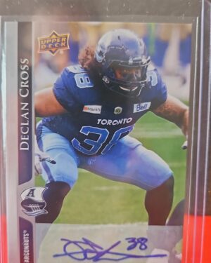 2021 Upper Deck Autograph Declan Cross #107 Toronto Argonauts