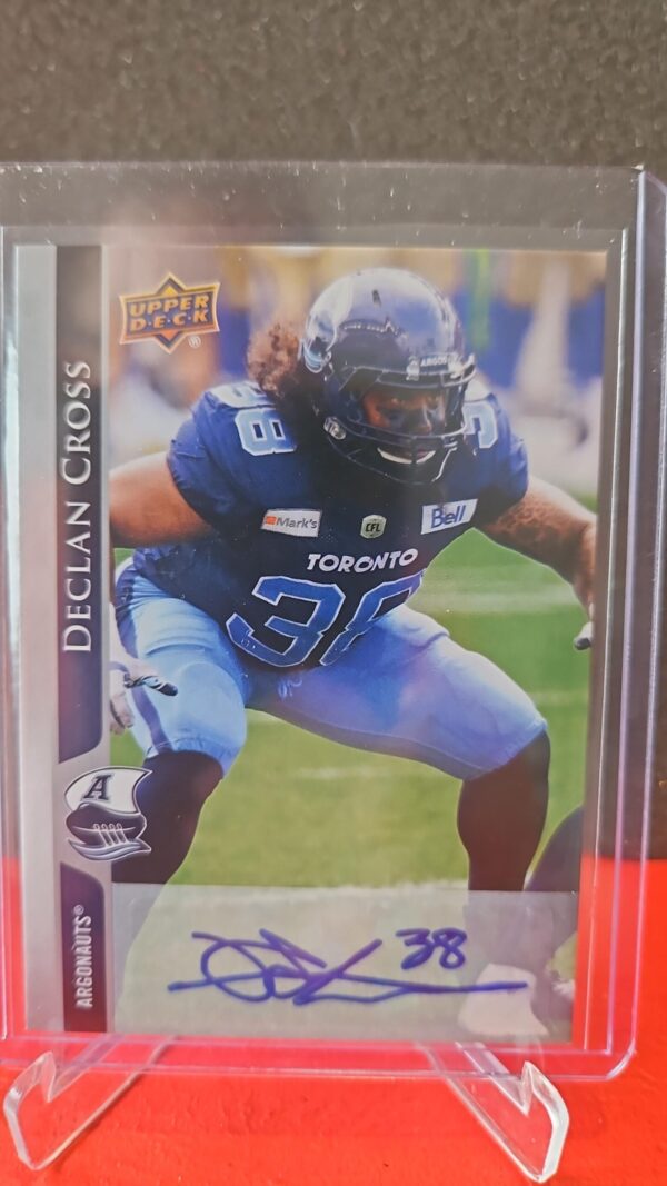2021 Upper Deck CFL Autograph Auto 107 Declan Cross Toronto Argonauts