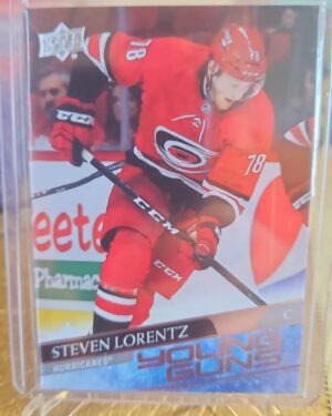 Steven Lorentz, Young Guns, 2020-21, Upper Deck, Series 2, Rookie Card, #494, Carolina Hurricanes