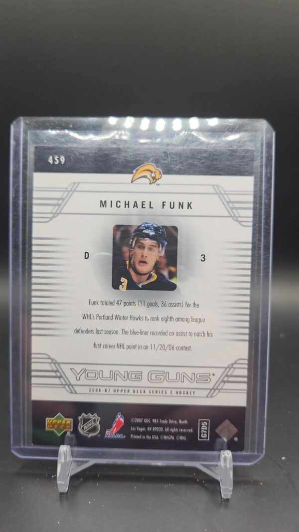 2006-07 Upper Deck Young Guns Michael Funk Buffalo Sabres #459 - Image 2