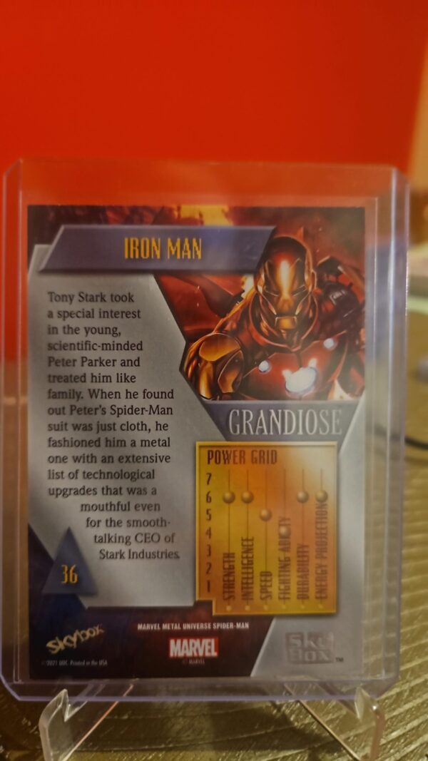 2022 Upper Deck Marvel Metal Universe Grandiose Iron Man #36 - Image 2