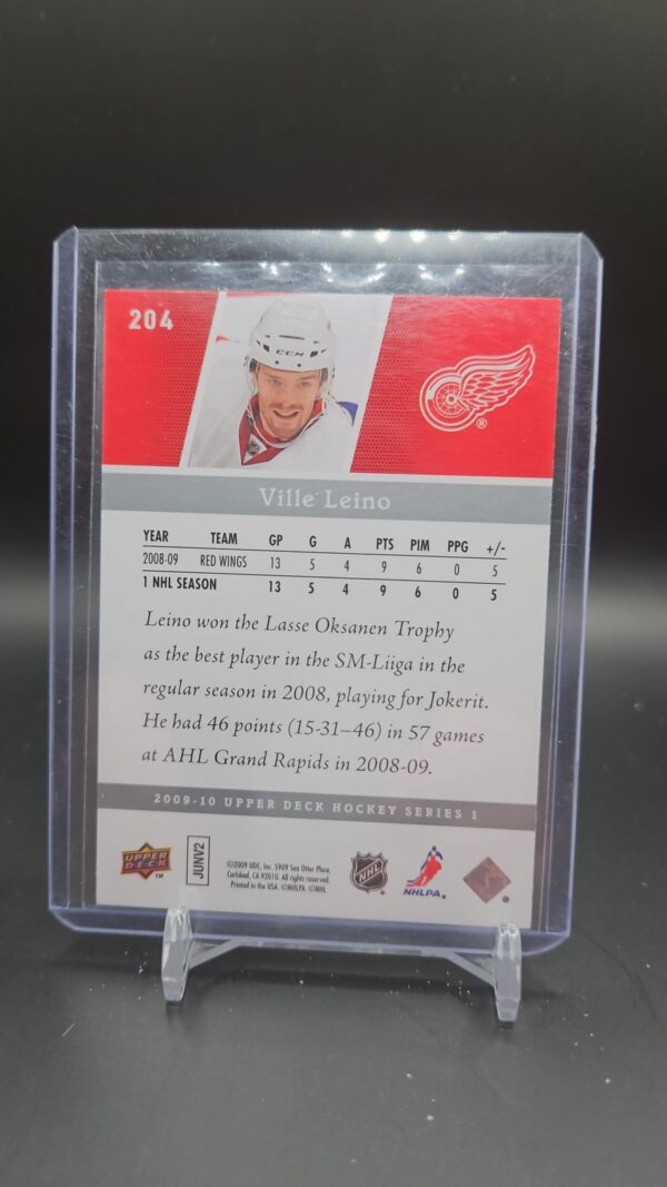 2009-10 Upper Deck #204 Ville Leino Young Guns - Image 2