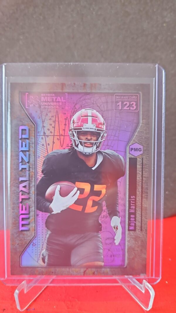 2021 Skybox Metal Universe Champions PMG Pink /75 Najee Harris #123 Rookie RC