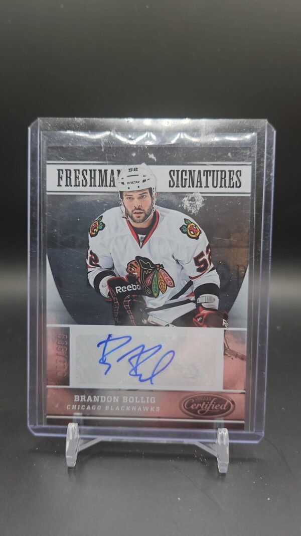 2012-13 Certified Freshman Signatures /999 Brandon Bollig #158 Rookie Auto
