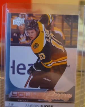 Anders Bjork, Young Guns, 2017-18, Upper Deck, Series 1, Rookie Card, #203, Boston Bruins