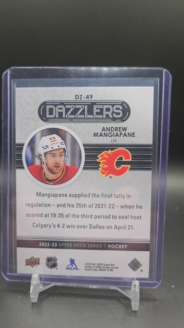 2022-23 Upper Deck Series 1 Blue Dazzlers DZ-49 Andrew Mangiapane - Image 3