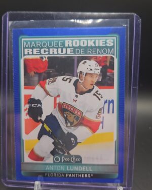 2021-22 OPC UD SERIES 2 MARQUEE ROOKIES ANTON LUNDELL #620 BLUE BORDER