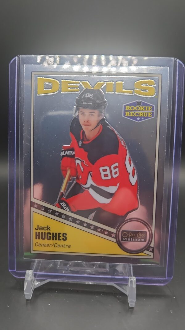 Jack Hughes 2019-20 UD OPC O PEE CHEE Platinum Retro Rookie#R100