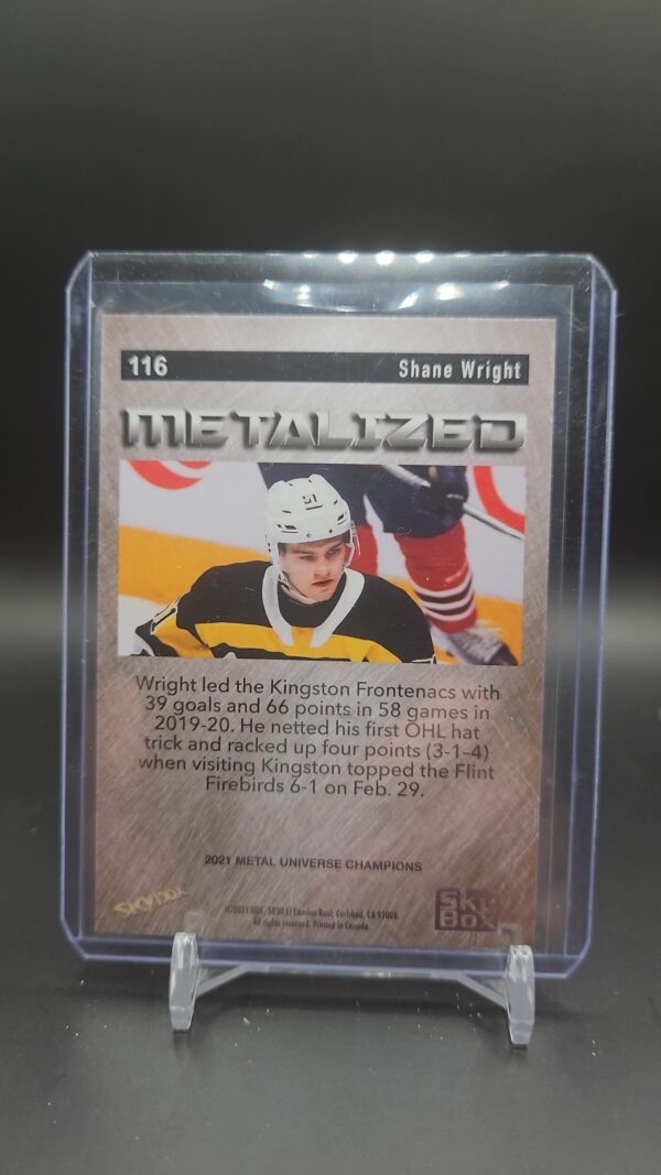 2021 UD Skybox Metal Universe Champions - SHANE WRIGHT Rc #116 Metalized - Image 2