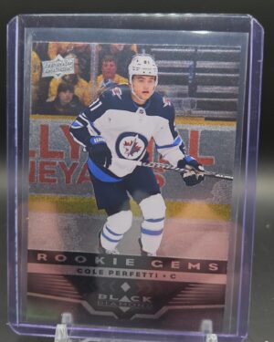 2021-22 UD Extended Series Black Diamond Rookie Gems Cole Perfetti BD-13 Jets