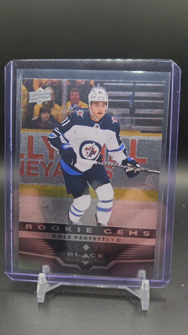 2021-22 UD Extended Series Black Diamond Rookie Gems Cole Perfetti BD-13 Jets