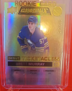 2021-22 Credentials Debut Ticket Access Yellow /249 Brett Murray #84 Rookie RC