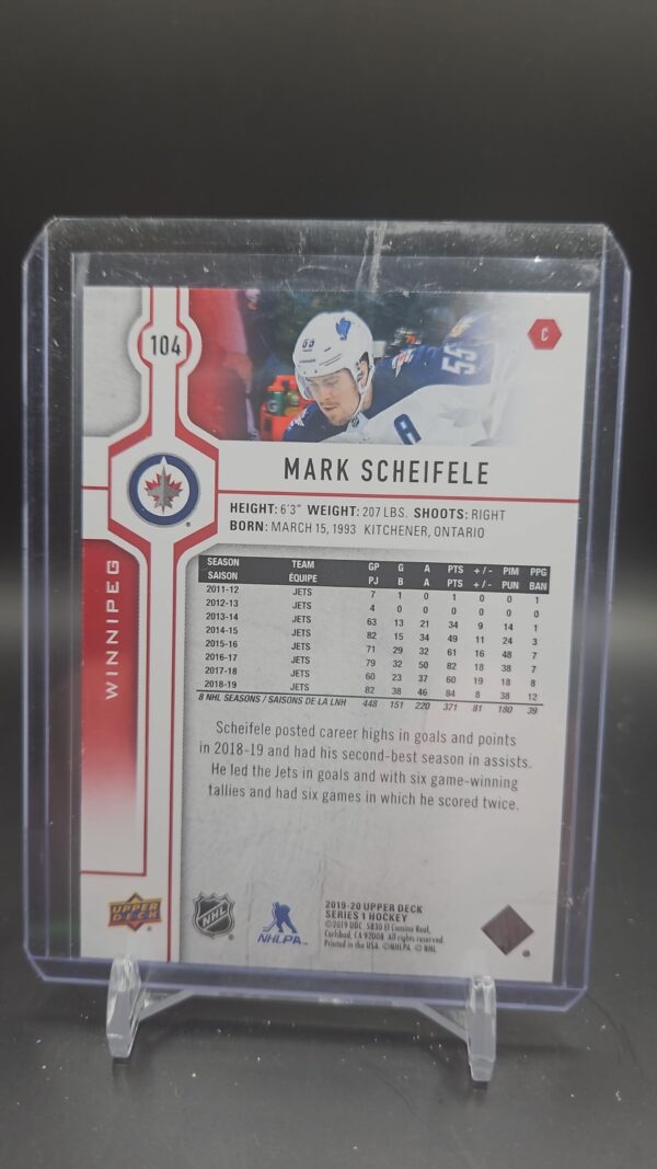 2019-20 Upper Deck UD Exclusives /100 Mark Scheifele #104 - Image 2