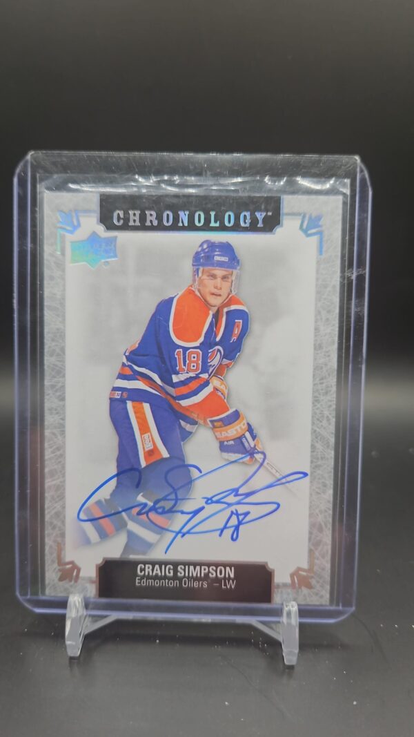 2018-19 Upper Deck Chronology Franchise History Auto Craig Simpson #FH-ED-CS