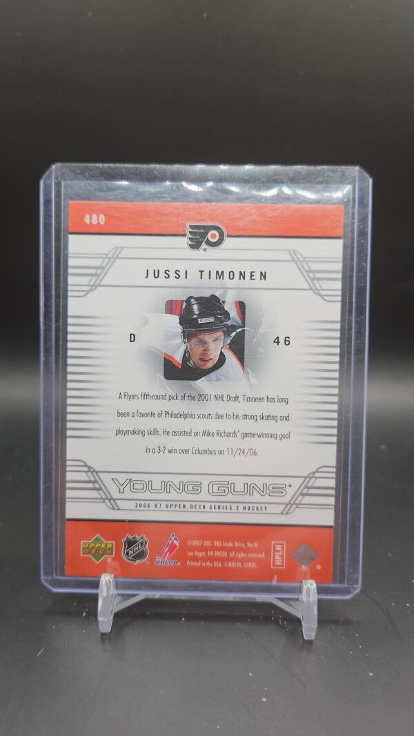 2006-07 Upper Deck Young Guns Jussi Timonen #480 - Image 2