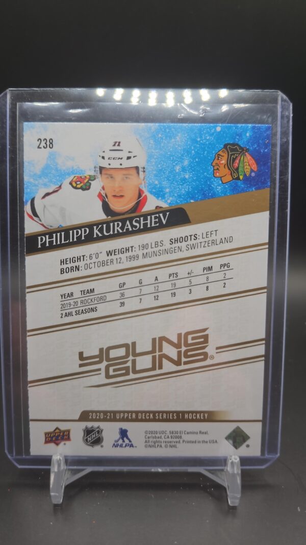 2020-21 Upper Deck Young Guns Speckled Rainbow Philipp Kurashev #238 Rookie RC - Image 2