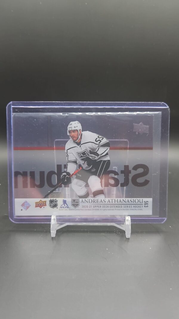 2020-21 UD Extended Series Clear Cut #563 Andreas Athanasiou - Los Angeles Kings - Image 2