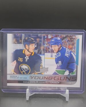 2018-19 Upper Deck Series 1 Young Guns Checklist PETTERSON & DAHLIN #250 RC