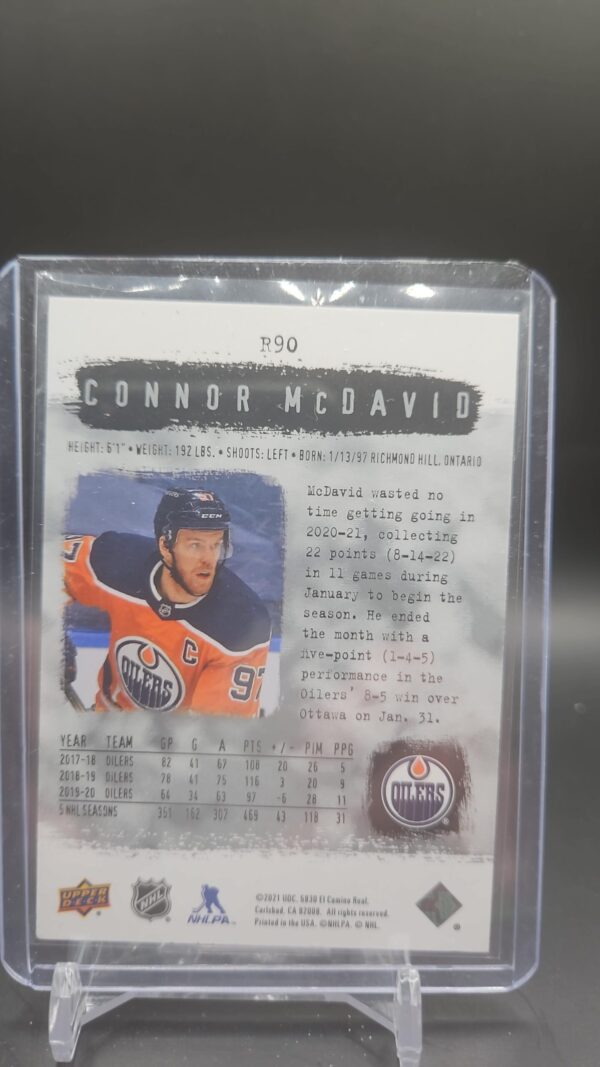2020-21 SP Authentic Retro Connor McDavid #r90 Hockey Parallel - Image 2