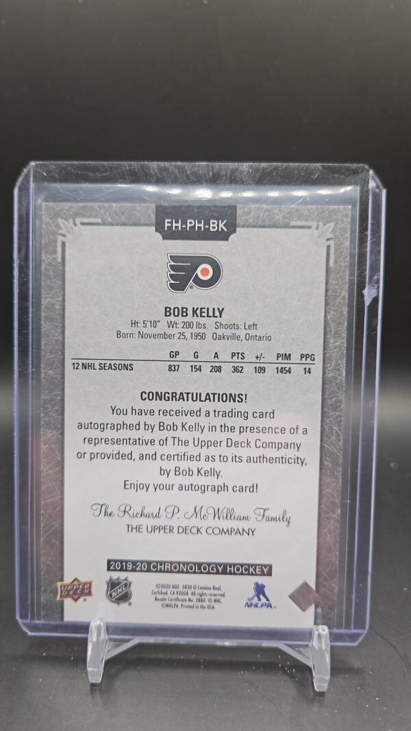 2019-20 Upper Deck Chronology Franchise History Auto Bob Kelly #FH-PH-BK Auto - Image 2