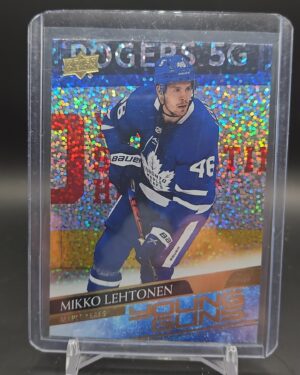 Mikko Lehtonen Upper Deck Extended Series Young Guns Speckled Rainbow Foil 2020-21 rookie card #721