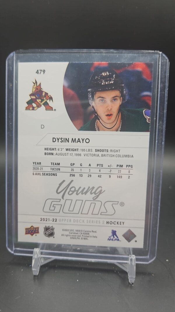 21/22 UD SERIES 2 DYSIN MAYO YOUNG GUNS ROOKIE #479 - Image 2