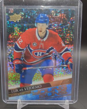 Lukas Vejdemo Upper Deck 2020-21 Series 2 Young Guns Speckled Rainbow Foil #490 rookie hockey card