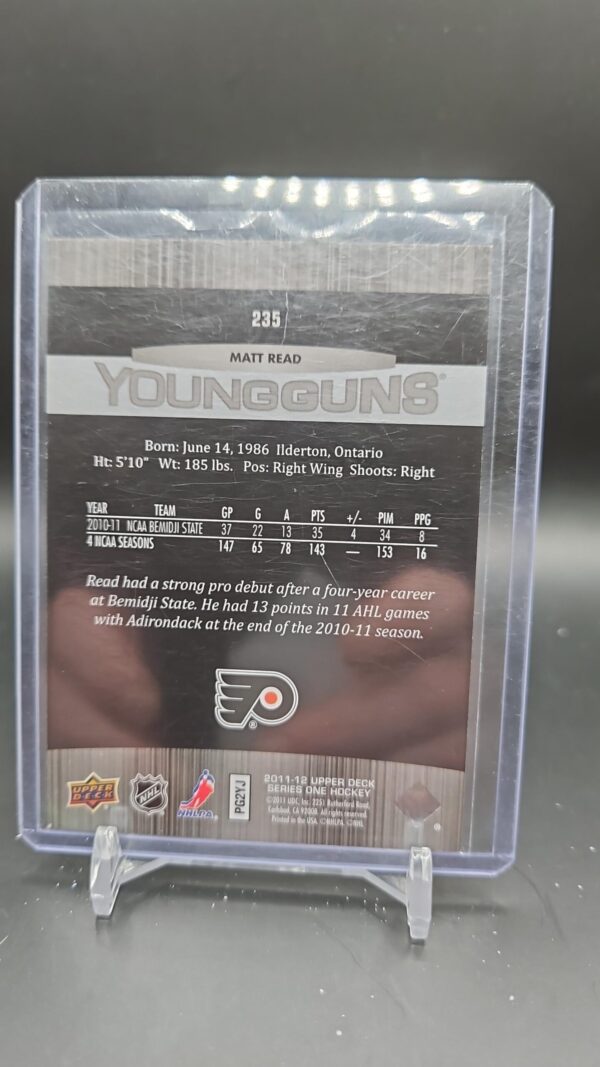 2011-12 Upper Deck Young Guns #235 Matt Read Philadelphia Flyers - Image 2
