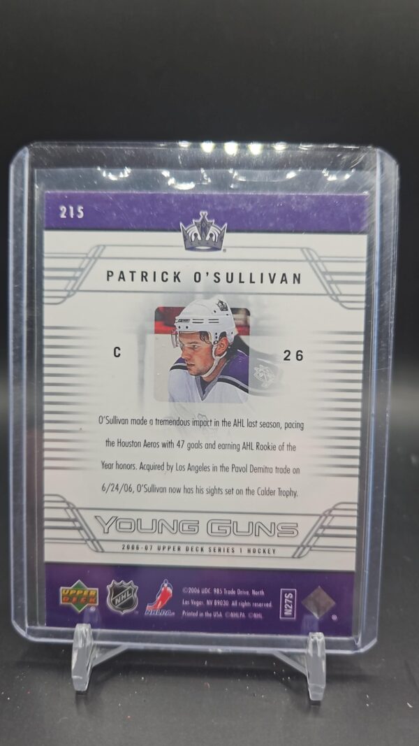 2006-07 Upper Deck #215 Patrick O'SULLIVAN Young Guns - Image 2