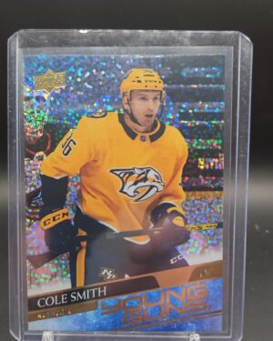 2020-21 Upper Deck Young Guns Speckled Rainbow Cole Smith rookie card #481, Mint condition, Nashville Predators, top collectible NHL rookie card.