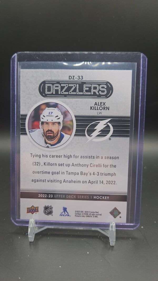 Alex Killorn Tampa Bay Lightning 2022-23 Upper Deck Dazzlers Blue #DZ-33 - Image 2