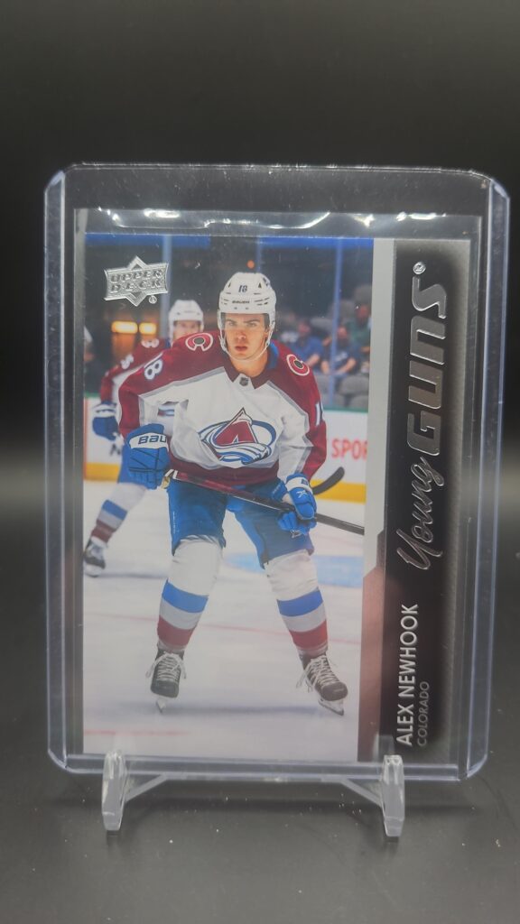 2021-22 Upper Deck Young Guns Alex Newhook rookie card #461, Mint condition, Colorado Avalanche, top collectible NHL rookie card.
