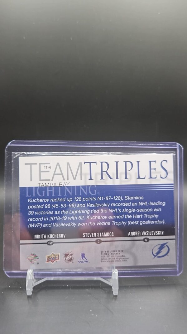 2019-20 Tampa Bay Lightning #TT-4 Upper Deck Hockey Series 1 Team Triples - Image 2