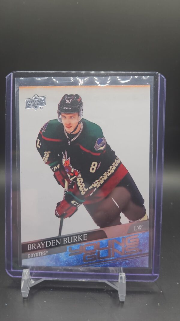 2020-21 Upper Deck Series 2 Young Guns Brayden Burke Rookie #499 Arizona Coyotes