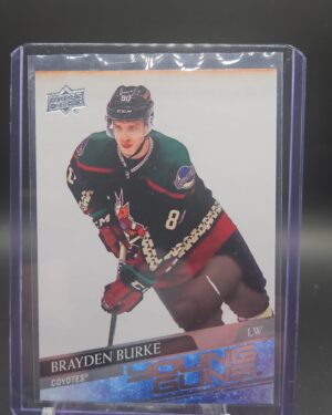 2020-21 Upper Deck Series 2 Young Guns Brayden Burke Rookie #499 Arizona Coyotes