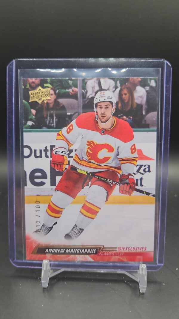 2022-23 Upper Deck UD Exclusives /100 Andrew Mangiapane #29 Calgary Flames