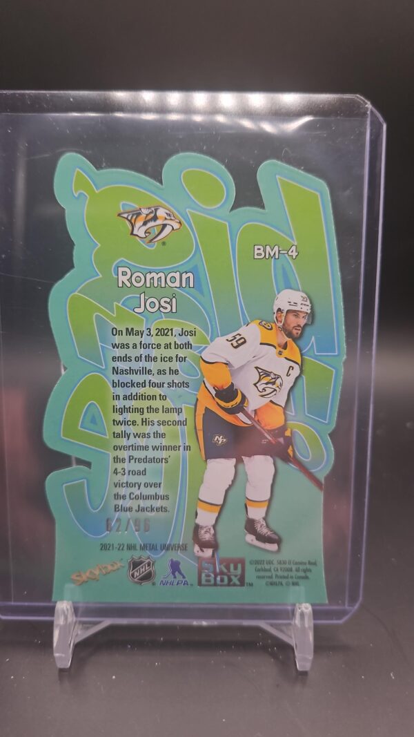 2021-22 Skybox Metal Universe Big Man on Ice Gold /96 Roman Josi #BM-4 - Image 2